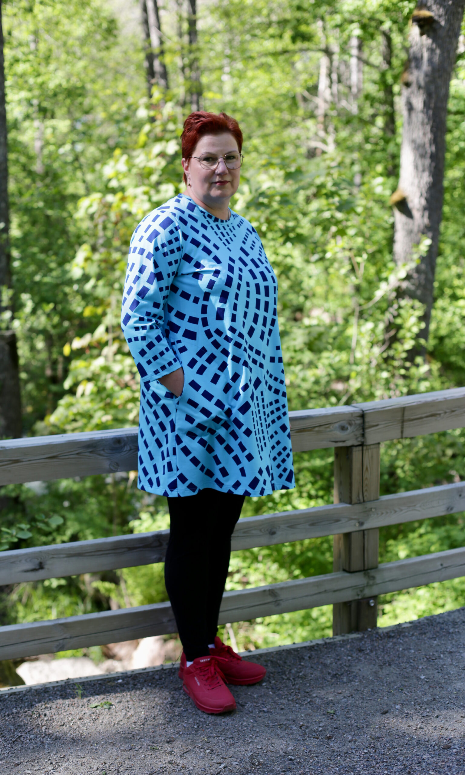 Lempi-trikootunika, Vyyhti, turkoosi - Image 2