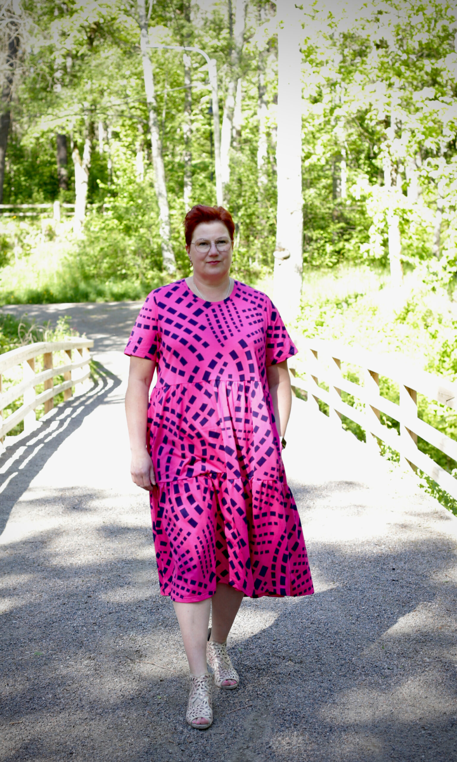 Saara-trikoomekko, Vyyhti, fuksia